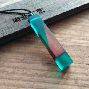sandel wood & resin cast pendant necklace.